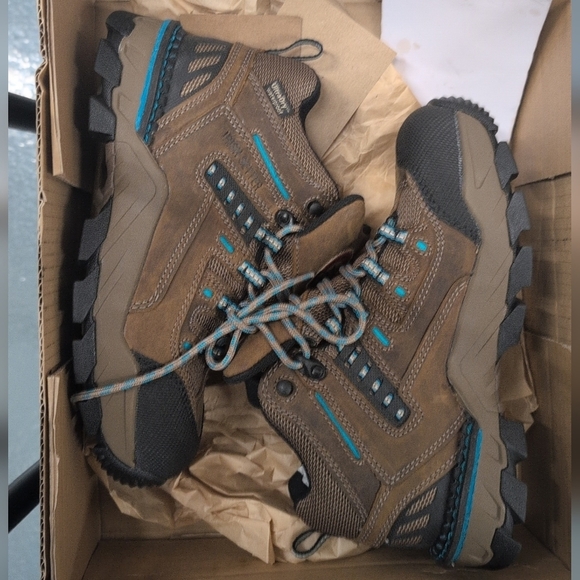 Irish Setter Shoes - Irish Setter Women's Work Hiker Boots - Brown and Blue Size 6.5